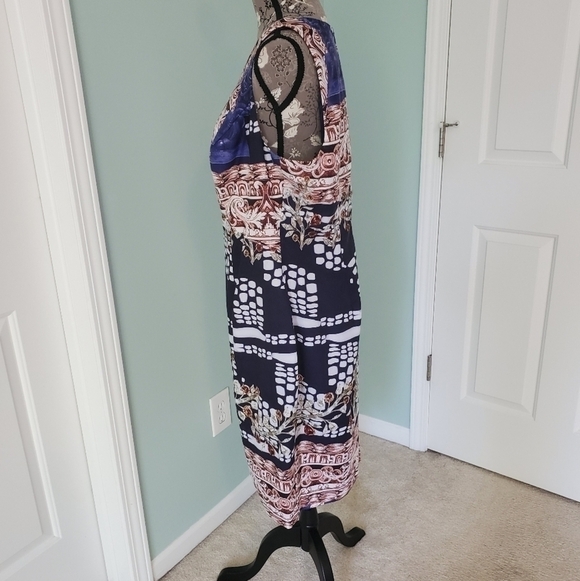 Single Los Angeles Plus 1X Printed Shift Dress NWT - Picture 4 of 7